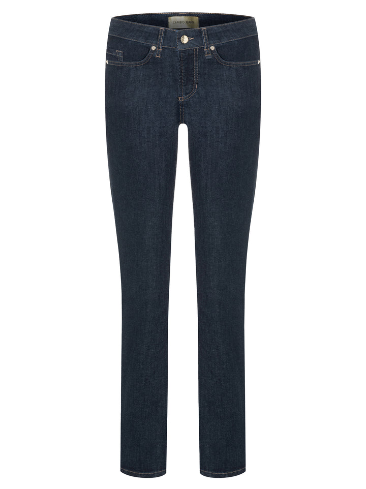 Cambio Piper Long Slim Jeans – Blauw-93% katoen, 5% polyester, 2% elasthaan-DAMES BROEKEN-Blauw