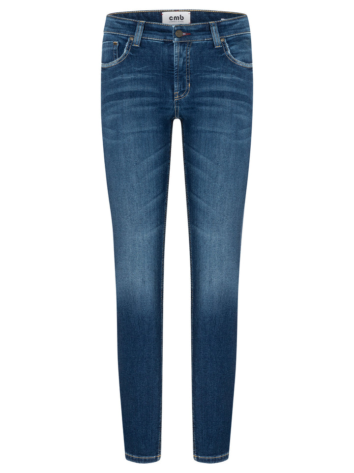 Cambio Raja Jeans – Blauw-81% katoen, 11% lyocell, 6% elastomultiester, 2% elastaan-DAMES BROEKEN-Blauw