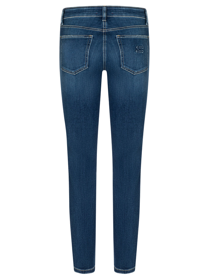 Cambio Raja Jeans – Blauw-81% katoen, 11% lyocell, 6% elastomultiester, 2% elastaan-DAMES BROEKEN-Blauw