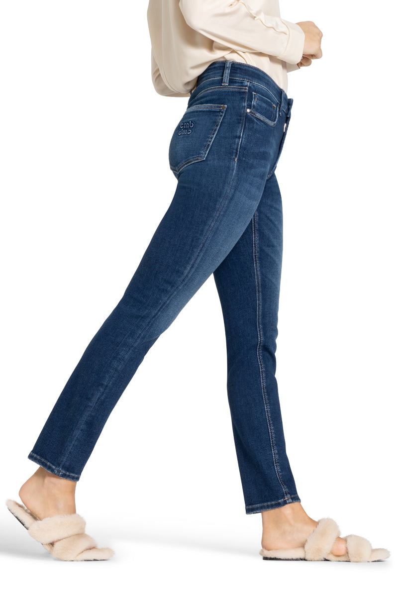 Cambio Raja Jeans – Blauw-81% katoen, 11% lyocell, 6% elastomultiester, 2% elastaan-DAMES BROEKEN-Blauw