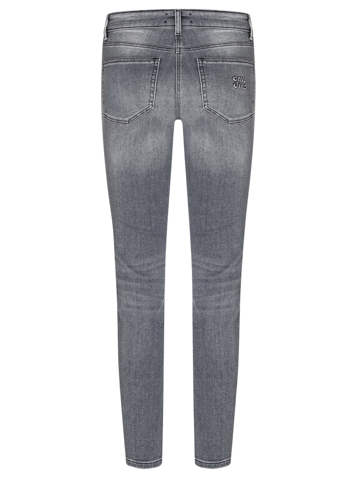 Cambio Raja Jeans – Grijs-81% katoen, 11% lyocell, 6% elastomultiester, 2% elastaan-DAMES BROEKEN-Grijs