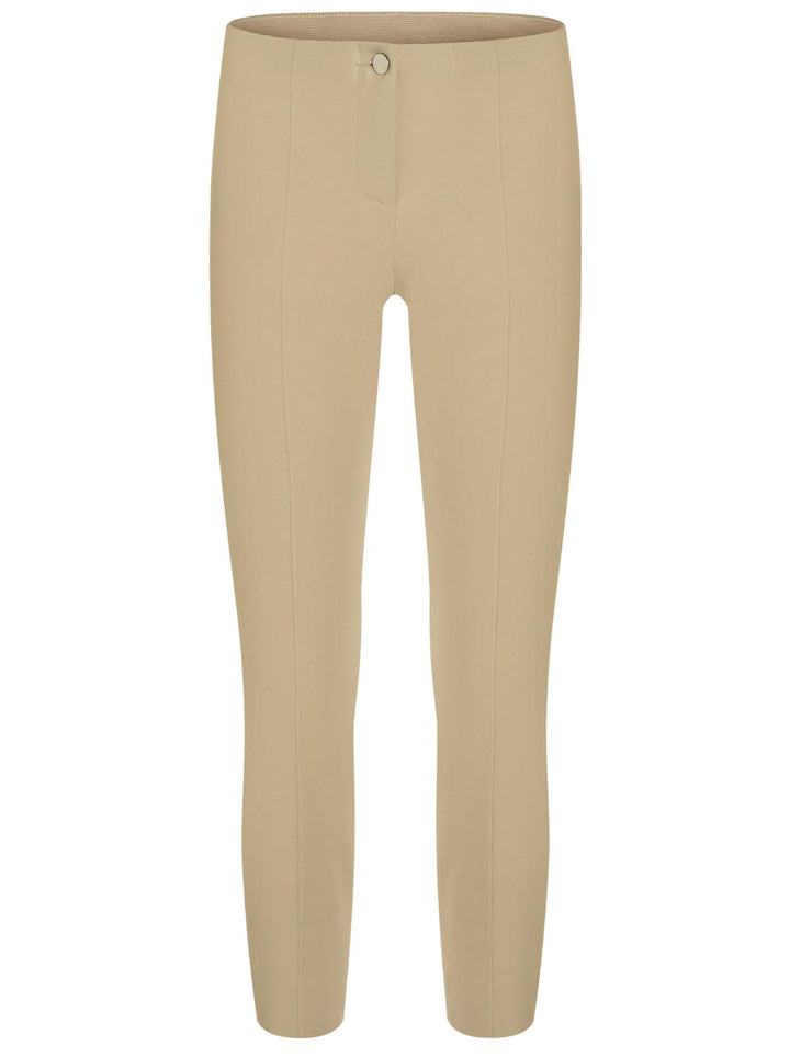 Cambio Ros summer crop-50% polyamide, 43% katoen, 7% elasthaan-DAMES BROEKEN-Beige