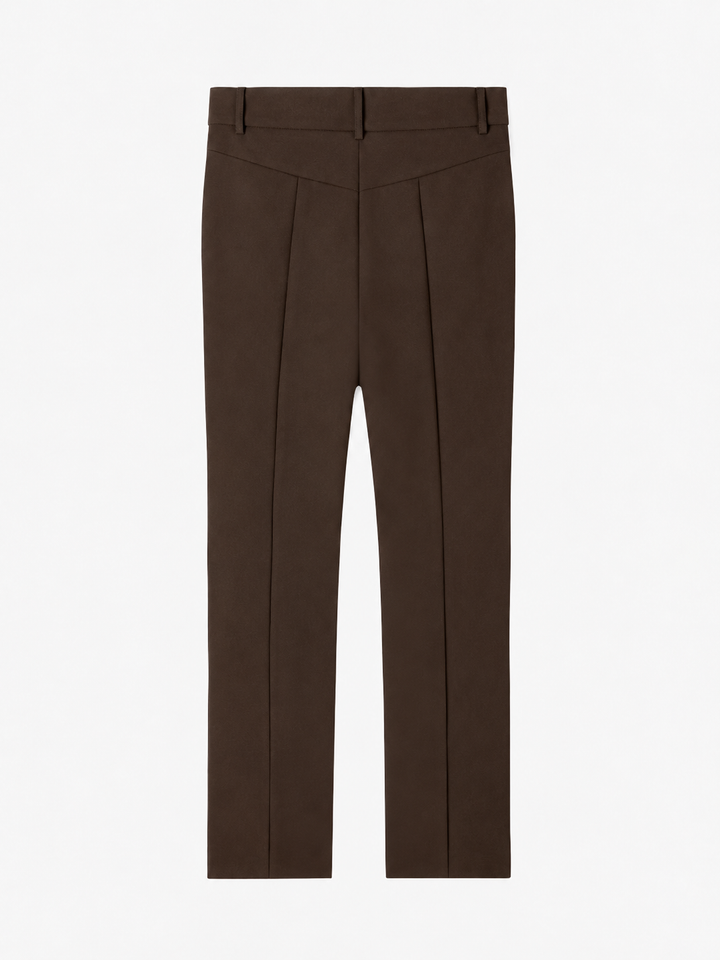 Cambio Sarah Pantalon – Bruin-63% polyester, 27% viscose, 7% katoen, 3% elastaan-DAMES BROEKEN-Bruin