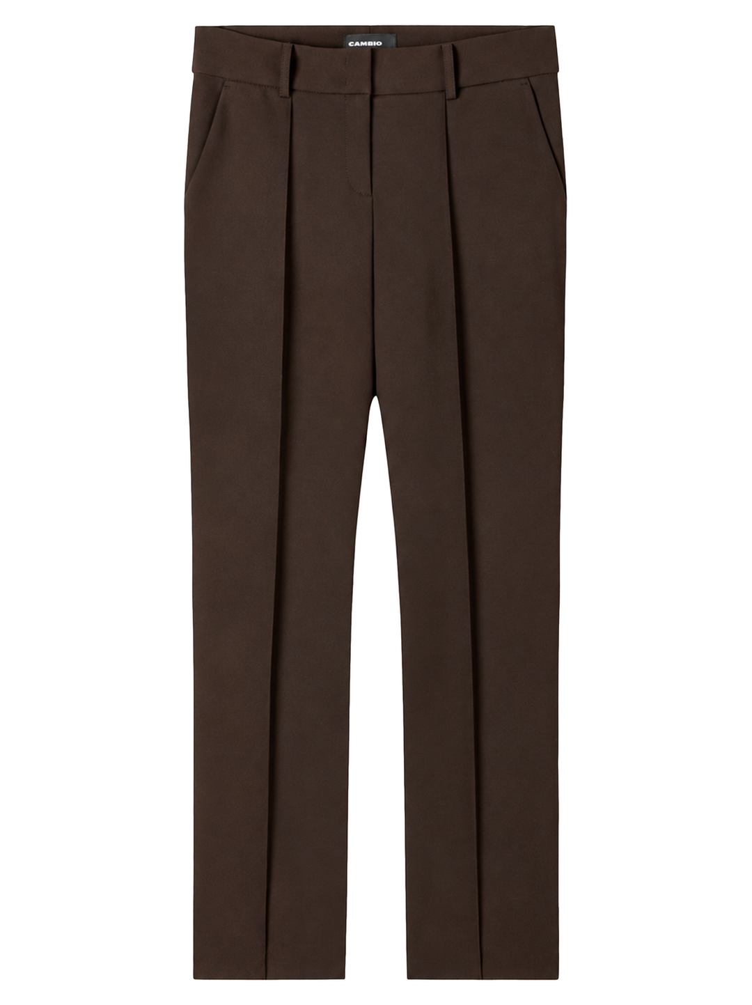 Cambio Sarah Pantalon – Bruin-63% polyester, 27% viscose, 7% katoen, 3% elastaan-DAMES BROEKEN-Bruin