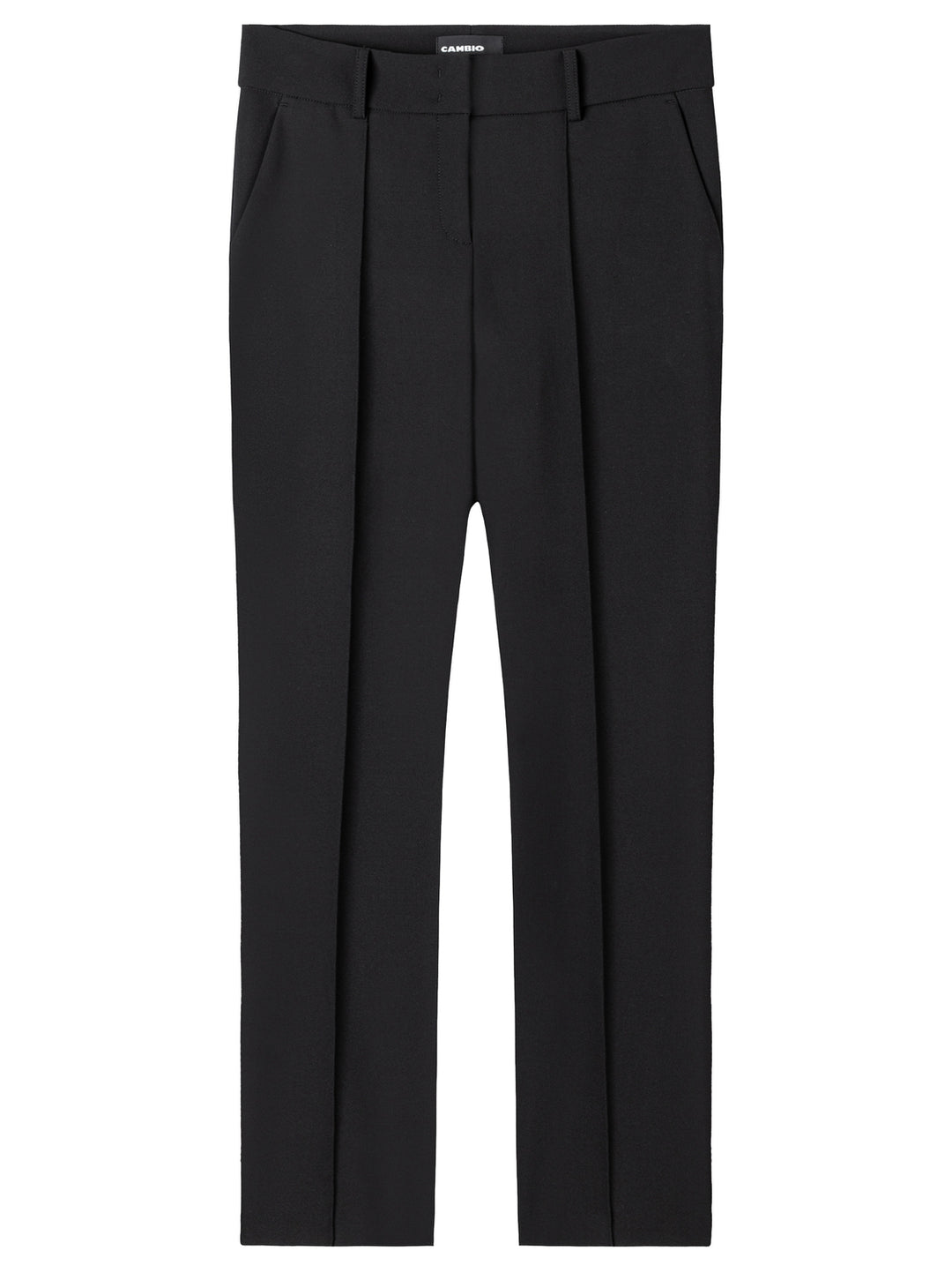Cambio Sarah Pantalon – Zwart-63% polyester, 27% viscose, 7% katoen, 3% elastaan-DAMES BROEKEN-Zwart