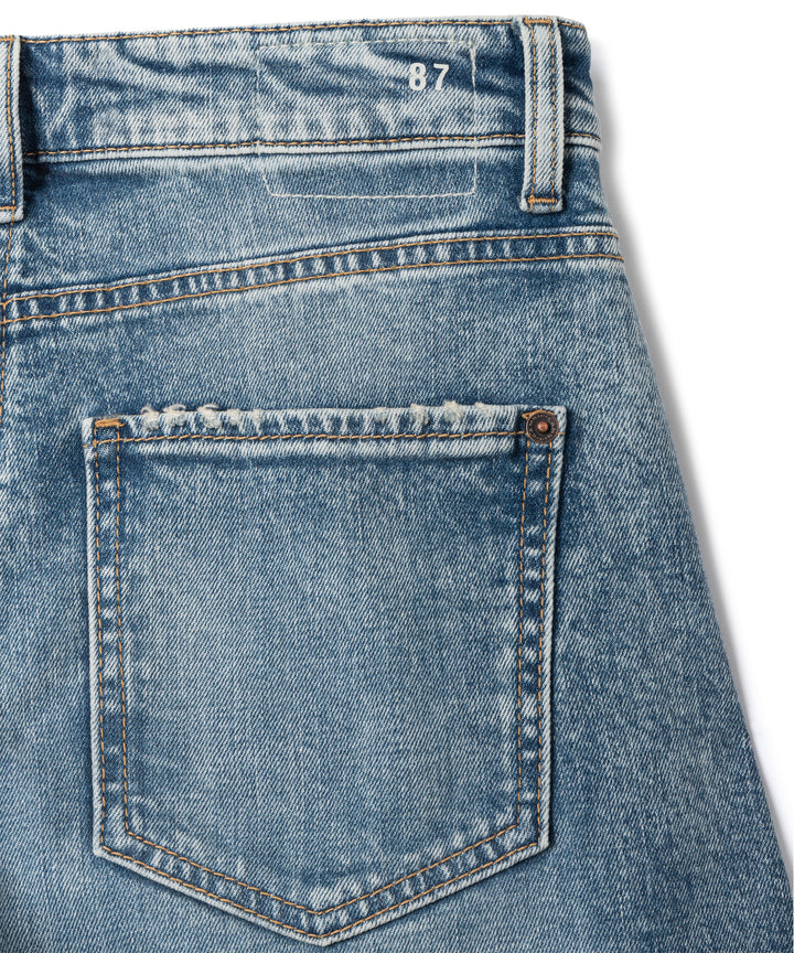 Cambio Studio87 Baggy Twisted Jeans – Blauw-98% katoen, 2% elasthaan-DAMES BROEKEN-Blauw