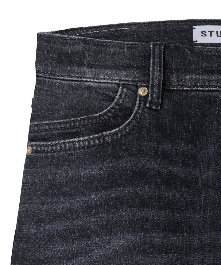 Cambio Studio87 Palazzo Flare Jeans-97% katoen, 3% elastaan-DAMES BROEKEN-Zwart