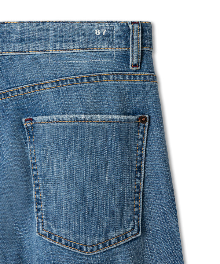 Cambio Studio87 Palazzo Flare Jeans – Blauw-79% katoen, 20% polyester, 1% elasthaan-DAMES BROEKEN-Blauw
