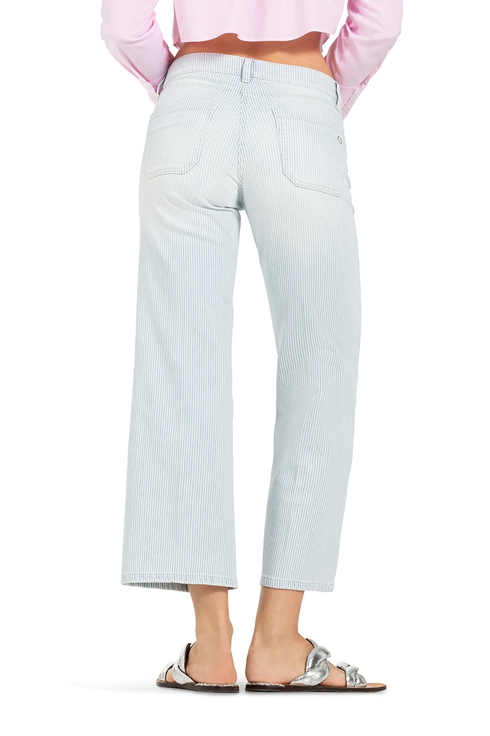 Cambio tess cropped jeans-98% katoen, 2% elasthaan-DAMES BROEKEN-Blauw