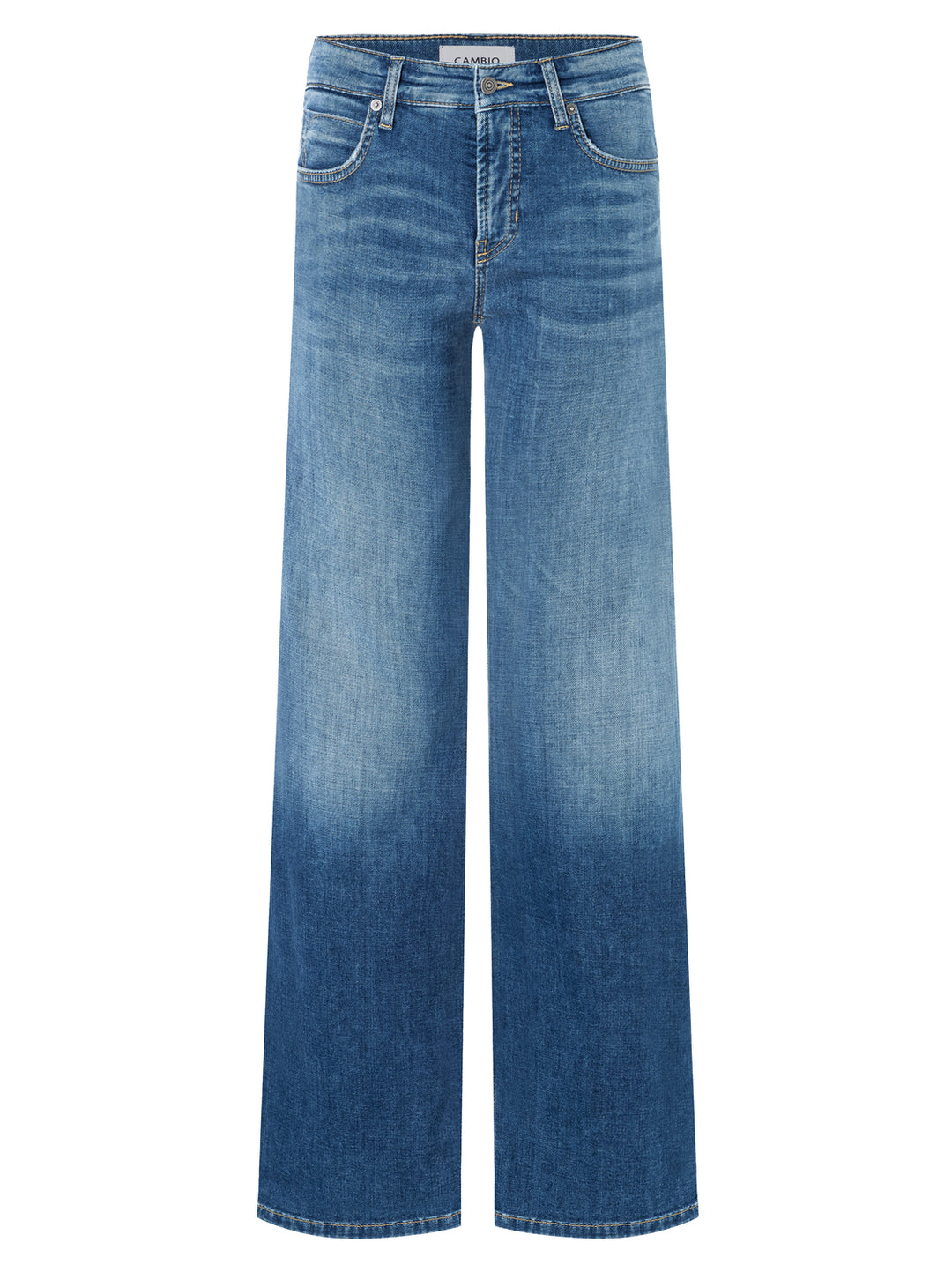 Cambio – Tess Jeans Blauw-92% katoen, 6% elastomultiester 2% elastaan-DAMES BROEKEN-Blauw
