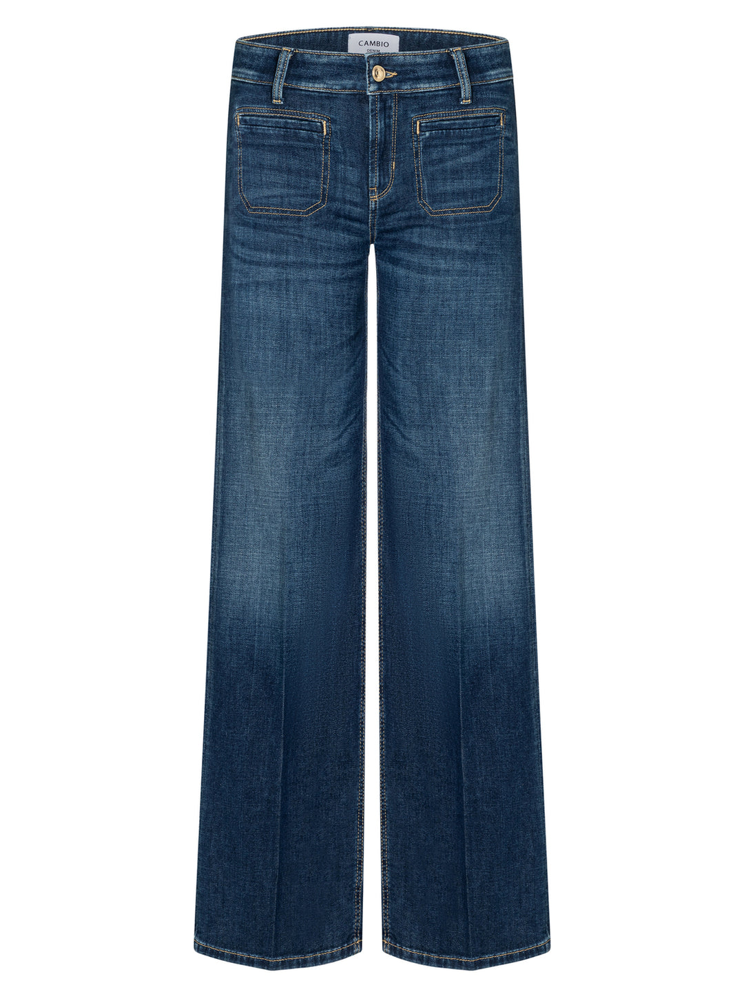 Cambio Tess Jeans – Blauw-92% katoen, 6% elastomultiester, 2% elasthaan-DAMES BROEKEN-Blauw