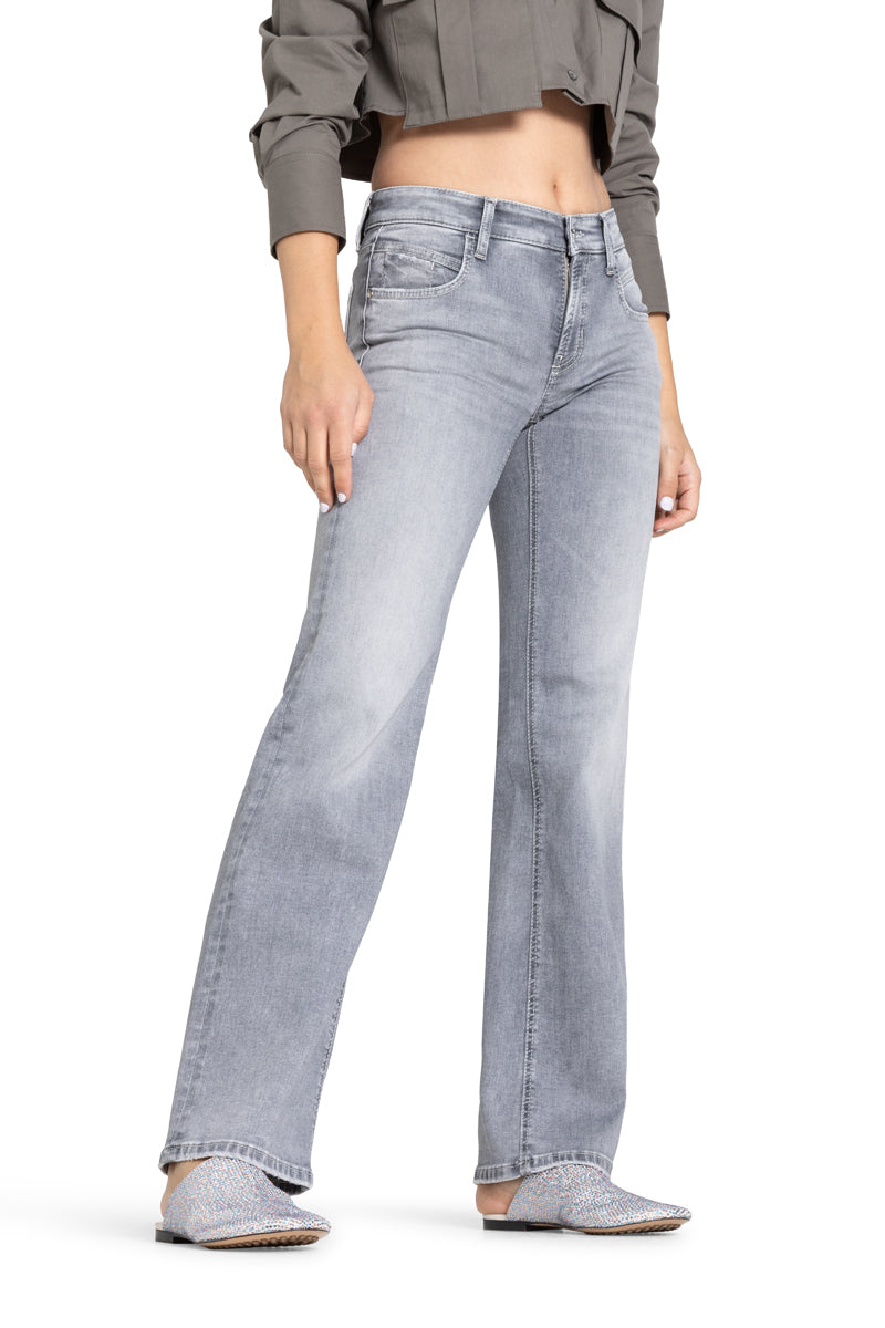 Cambio Tess jeans – Grijs-92% katoen, 6% elastomultiester, 2% elasthaan-DAMES BROEKEN-Grijs