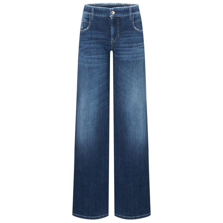 Cambio Tess wide leg-DAMES BROEKEN-Blauw