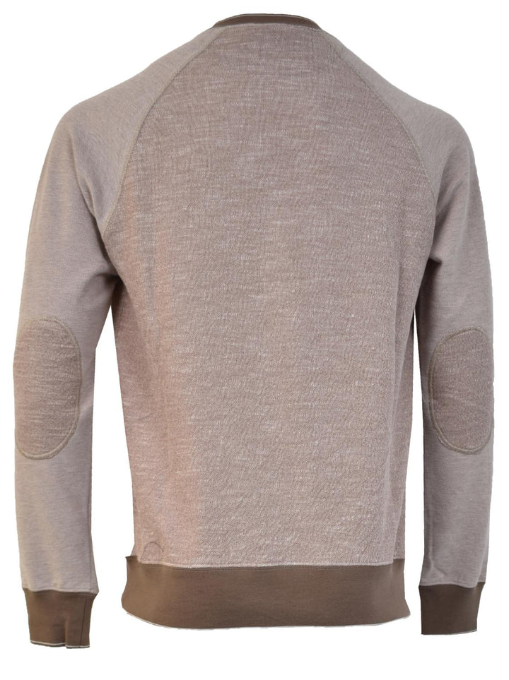 Capobianco trui met ronde hals-100% katoen-HEREN TRUIEN & VESTEN-Bruin