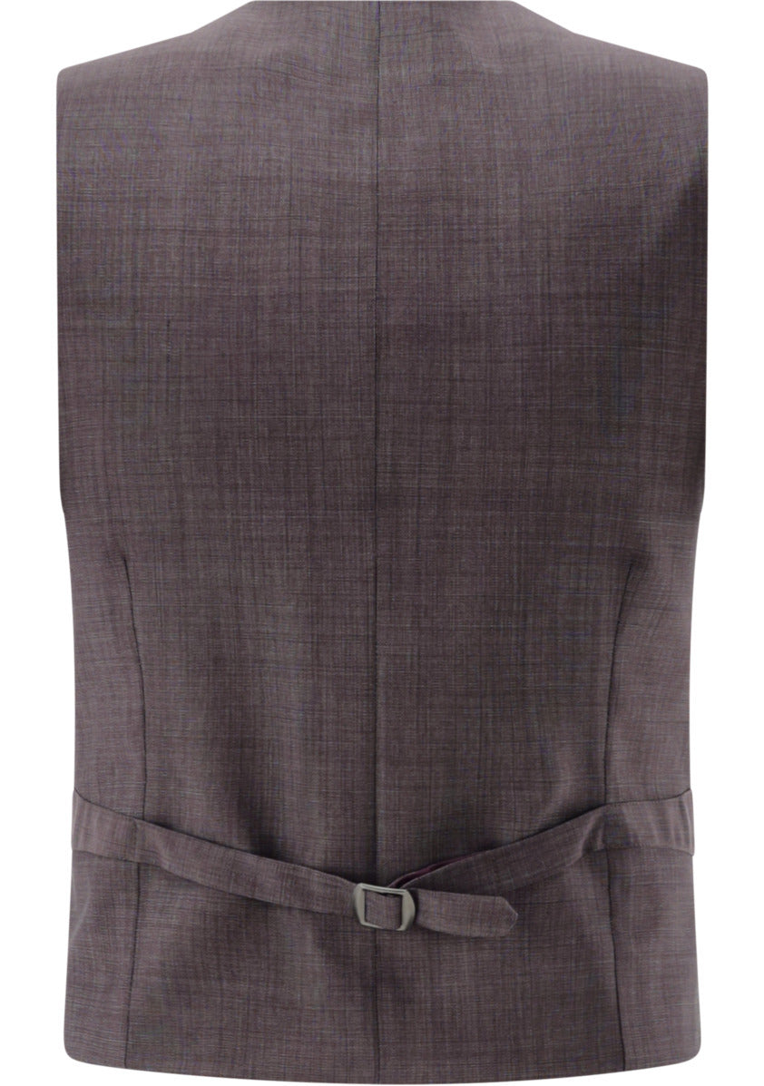 Carl gross CG Philipp gilet-99% wol, 1% elasthaan-HEREN PAKKEN & COLBERTS-Rood