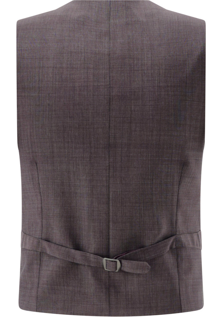 Carl gross CG Philipp gilet-99% wol, 1% elasthaan-HEREN PAKKEN & COLBERTS-Rood