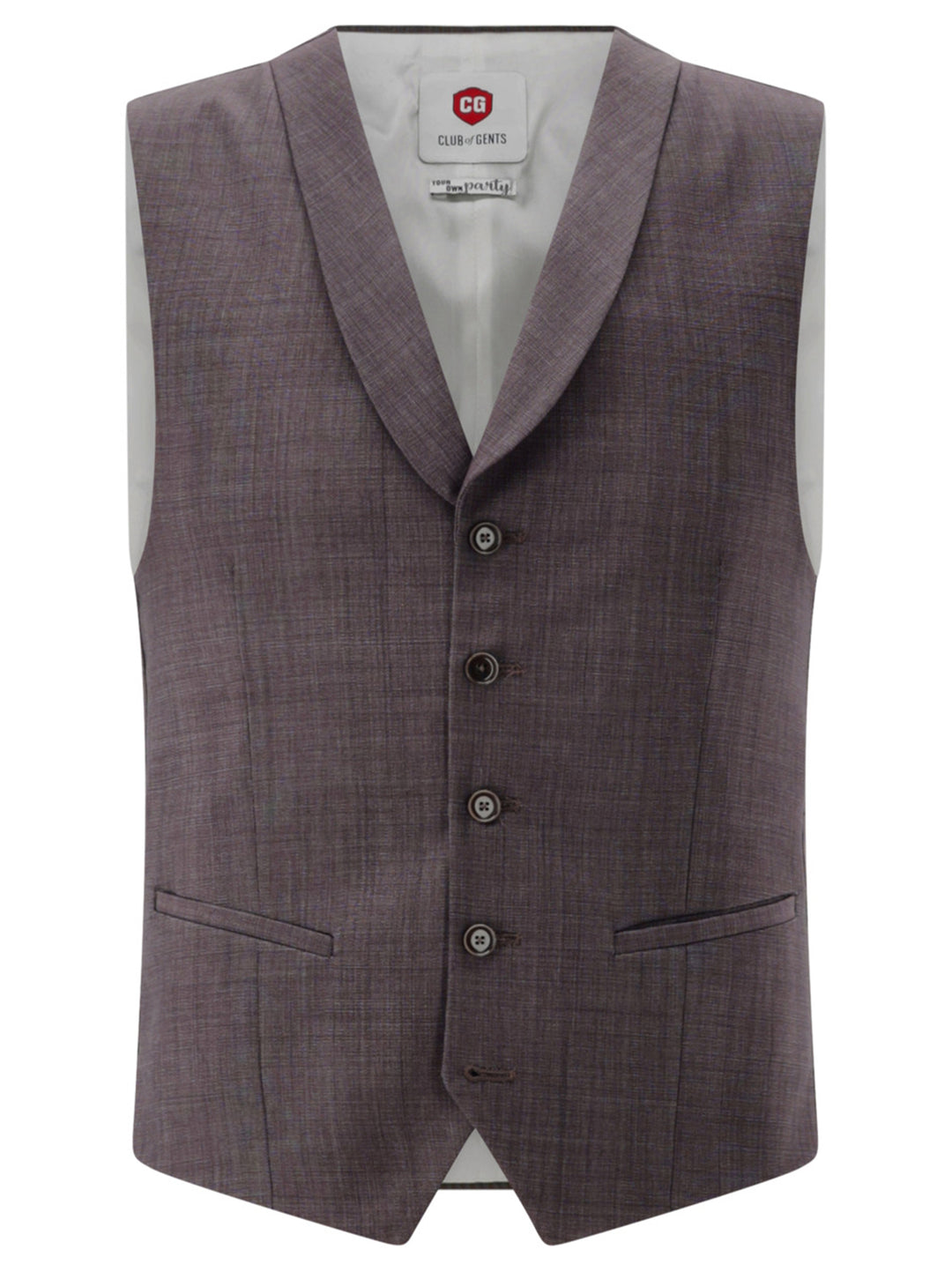 Carl gross CG Philipp gilet-99% wol, 1% elasthaan-HEREN PAKKEN & COLBERTS-Rood