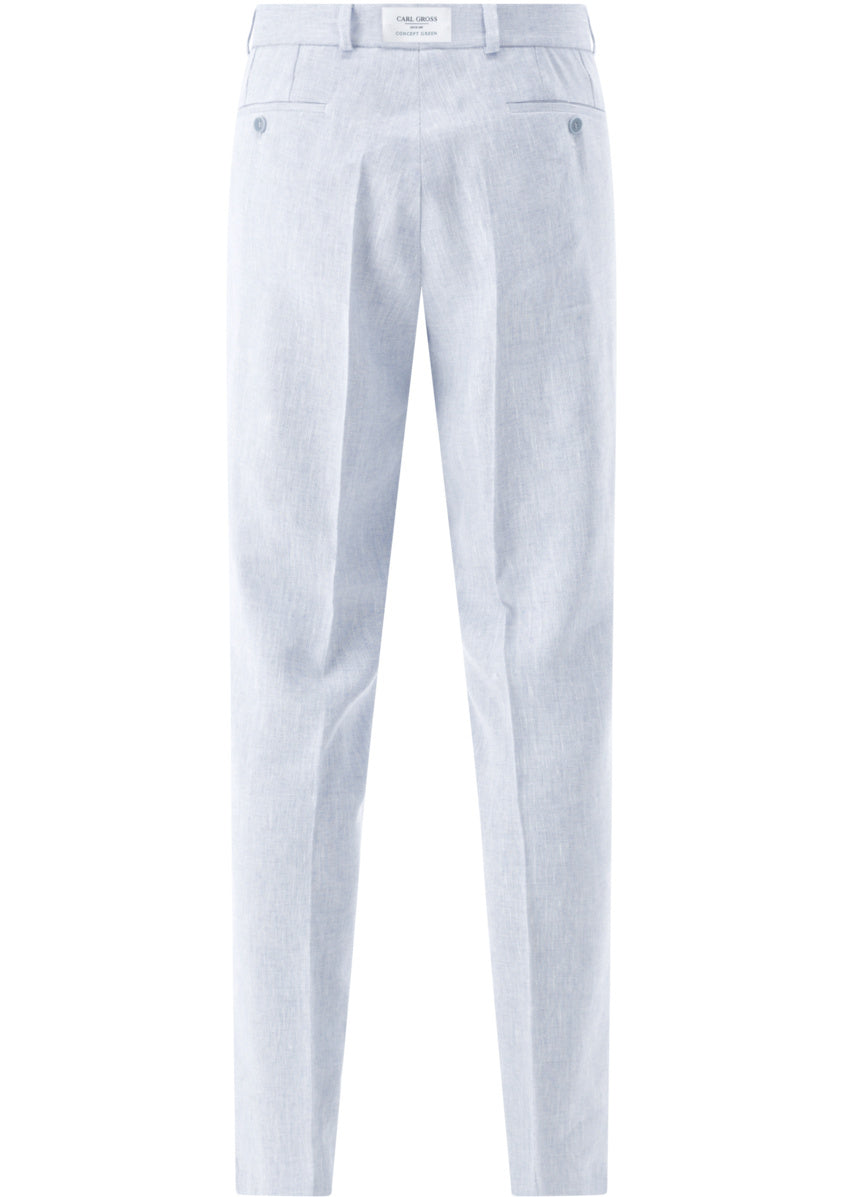 Carl Gross CG Shiver-G pantalon-42% Linnen<br />22% Polyester<br />20% Wol<br />16% Viscose-HEREN PAKKEN & COLBERTS-Blauw