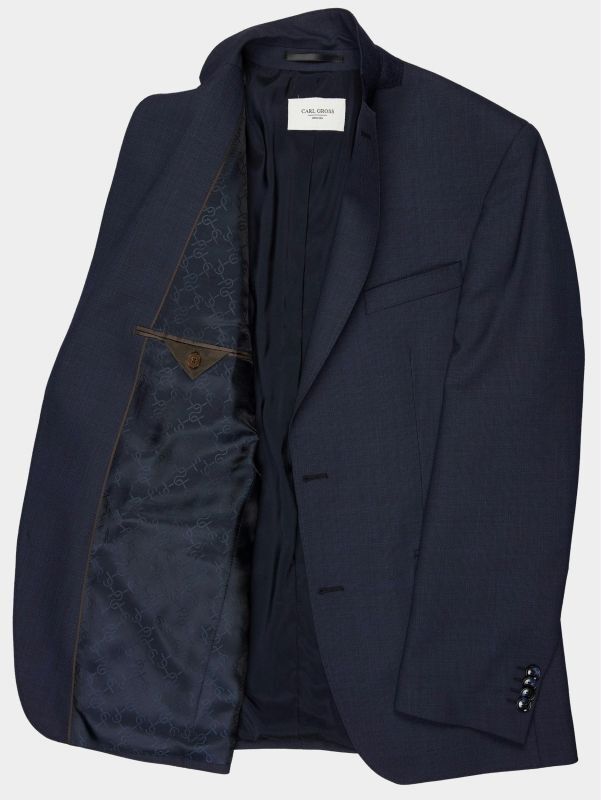 Carl Gross CG Simson SV Mix & Match Blazer – Blauw-56% polyester, 42% scheerwol, 2% elasthan-HEREN PAKKEN & COLBERTS-Blauw