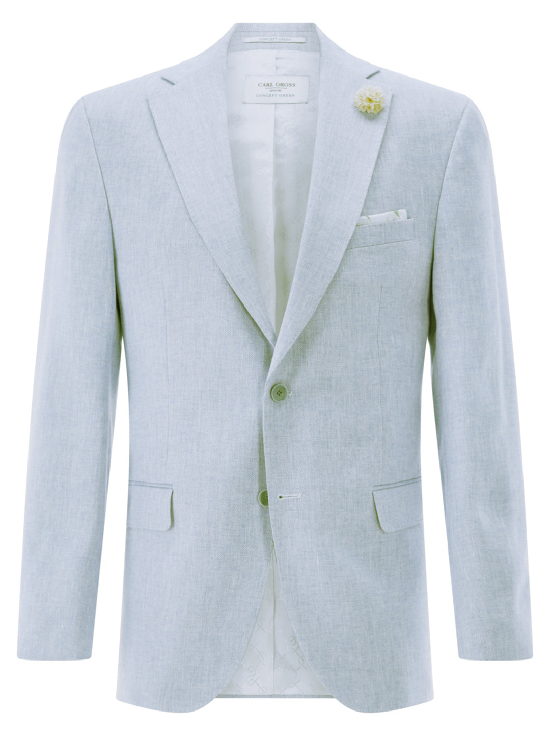 Carl Gross CG Tannon-G SV colbert-42% Linnen<br />22% Polyester<br />20% Wol<br />16% Viscose-HEREN PAKKEN & COLBERTS-Bla