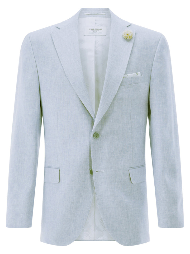 Carl Gross CG Tannon-G SV colbert-42% Linnen<br />22% Polyester<br />20% Wol<br />16% Viscose-HEREN PAKKEN & COLBERTS-Bla