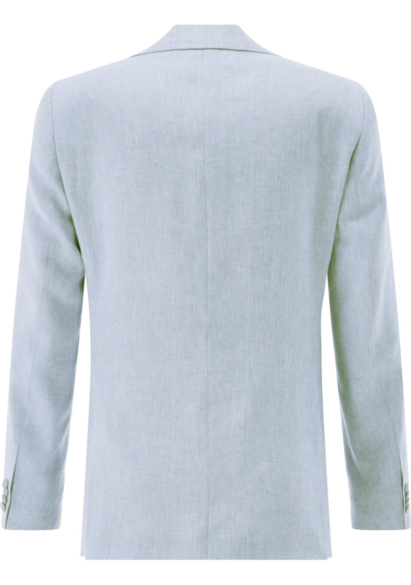 Carl Gross CG Tannon-G SV colbert-42% Linnen<br />22% Polyester<br />20% Wol<br />16% Viscose-HEREN PAKKEN & COLBERTS-Bla