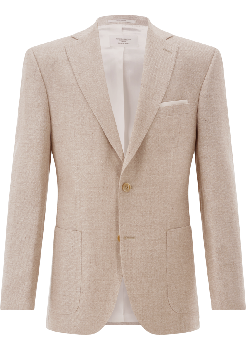 Carl Gross CG Tate SV Colbert-55% Linnen<br />25% Zijde<br />20% Katoen-HEREN PAKKEN & COLBERTS-Beige