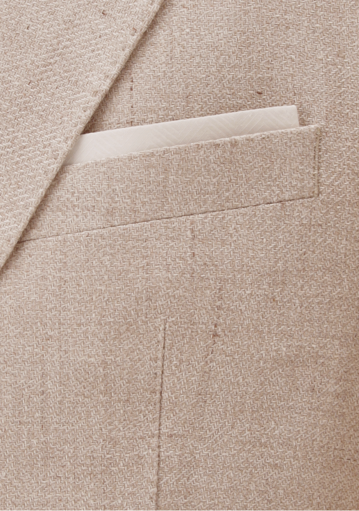 Carl Gross CG Tate SV Colbert-55% Linnen<br />25% Zijde<br />20% Katoen-HEREN PAKKEN & COLBERTS-Beige