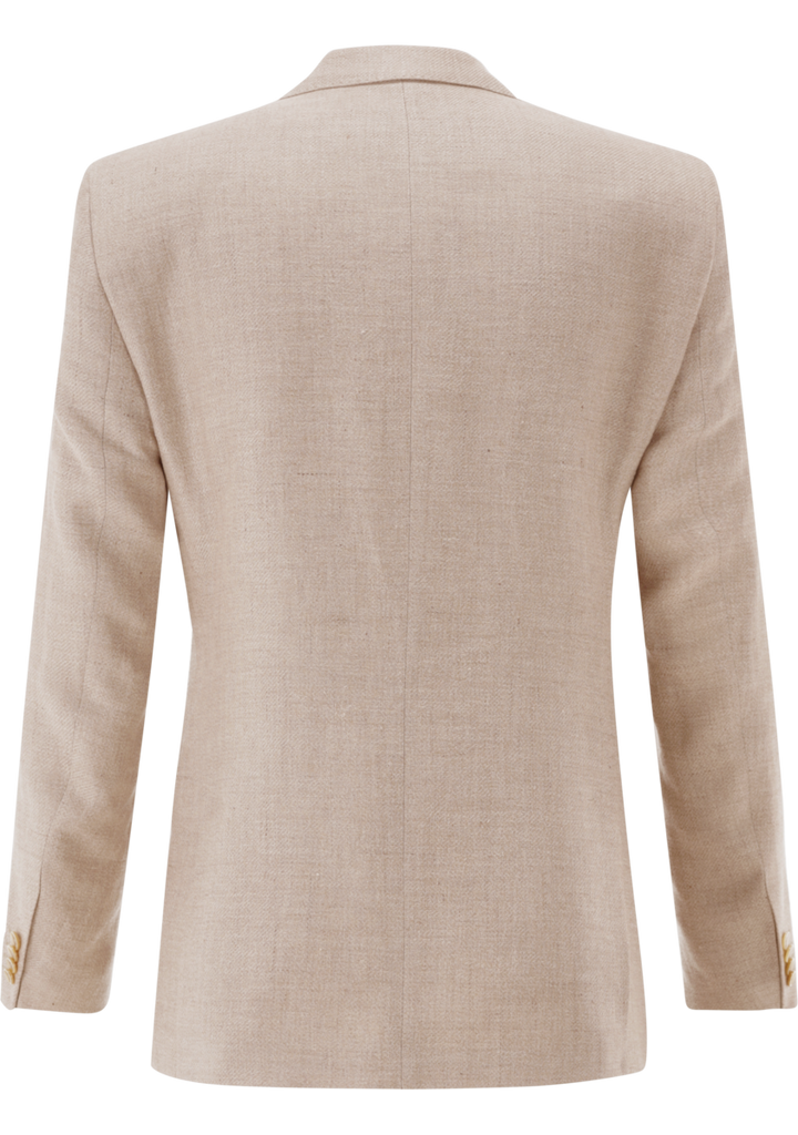 Carl Gross CG Tate SV Colbert-55% Linnen<br />25% Zijde<br />20% Katoen-HEREN PAKKEN & COLBERTS-Beige