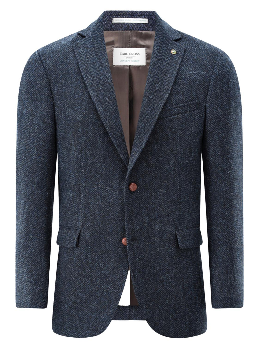 Carl Gross CG THEO-G-HT-100% wol-HEREN PAKKEN & COLBERTS-Blauw