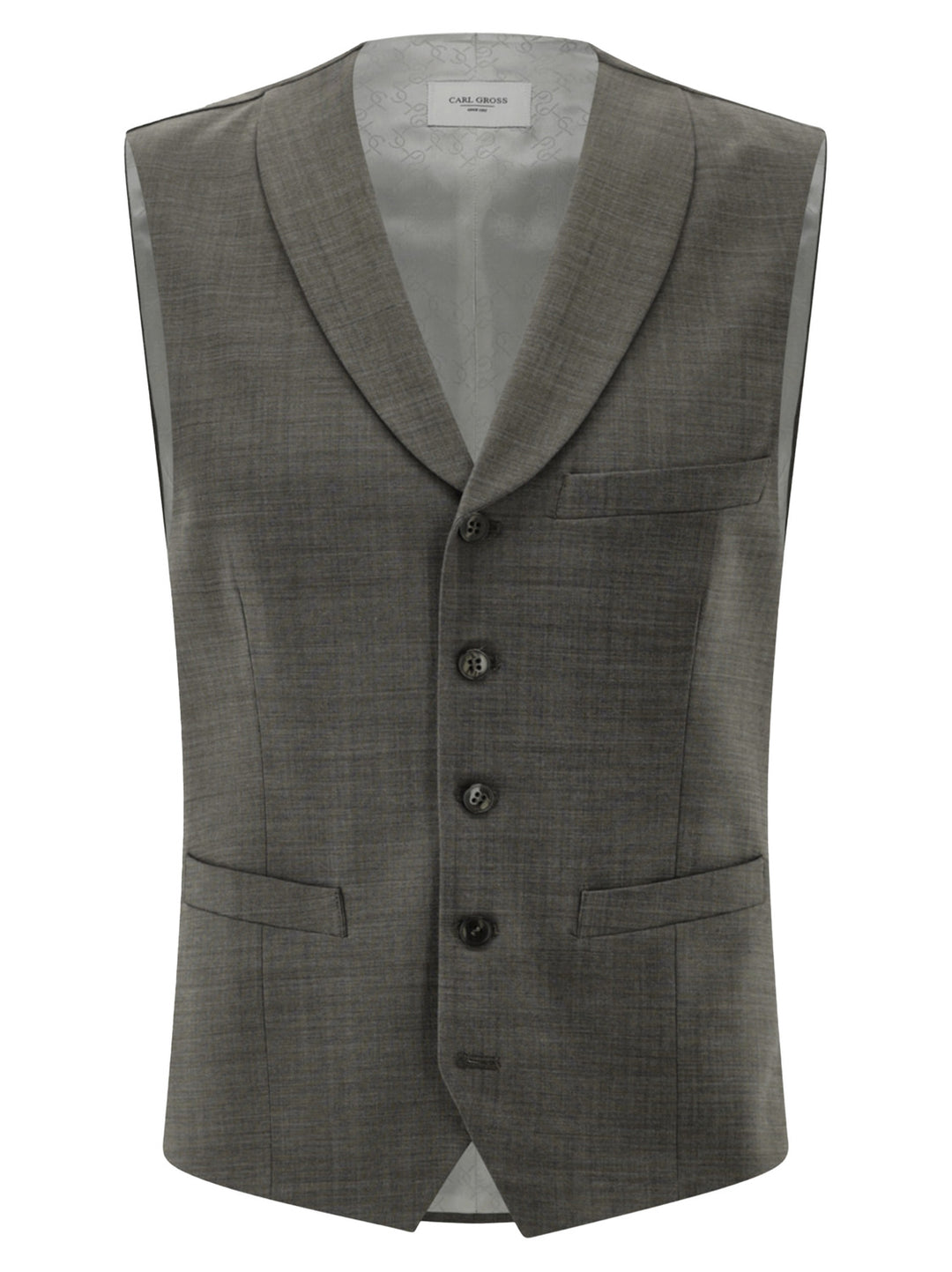 Carl Gross CG Warren Gilet – Bruin-52% polyester, 43% wol, 5% elasthaan-HEREN PAKKEN & COLBERTS-Bruin