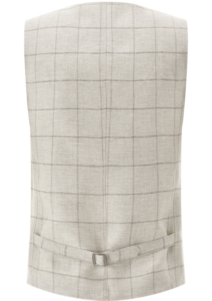 Carl Gross CG Wilson-G gilet-42&% Linnen<br />22% Polyester<br />20% Wol<br />16% Viscose-HEREN PAKKEN & COLBERTS-Beige