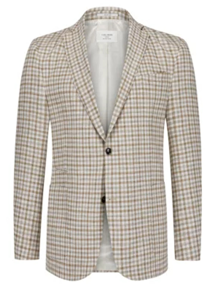 Carl gross colbert -48% wol, 24% zijde, 20% katoen, 5% polyamide, 3% elasthaan-HEREN PAKKEN & COLBERTS-Bruin