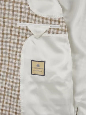 Carl gross colbert -48% wol, 24% zijde, 20% katoen, 5% polyamide, 3% elasthaan-HEREN PAKKEN & COLBERTS-Bruin