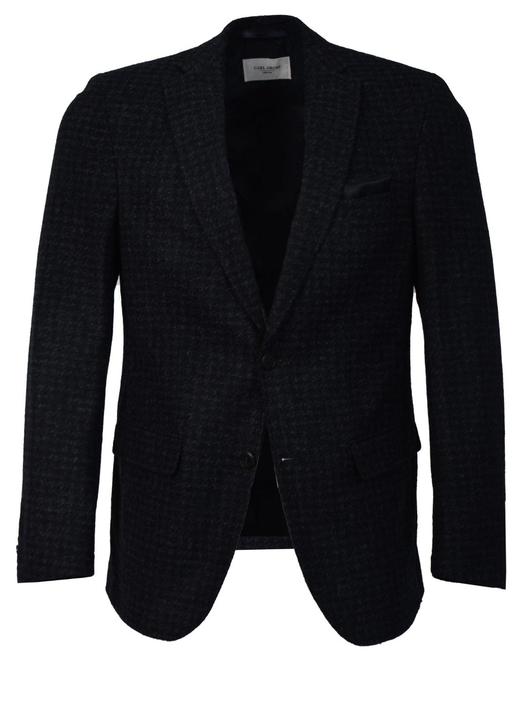 Carl Gross colbert-54% polyacryl<br />24% wol<br />22% polyester-HEREN PAKKEN & COLBERTS-Blauw