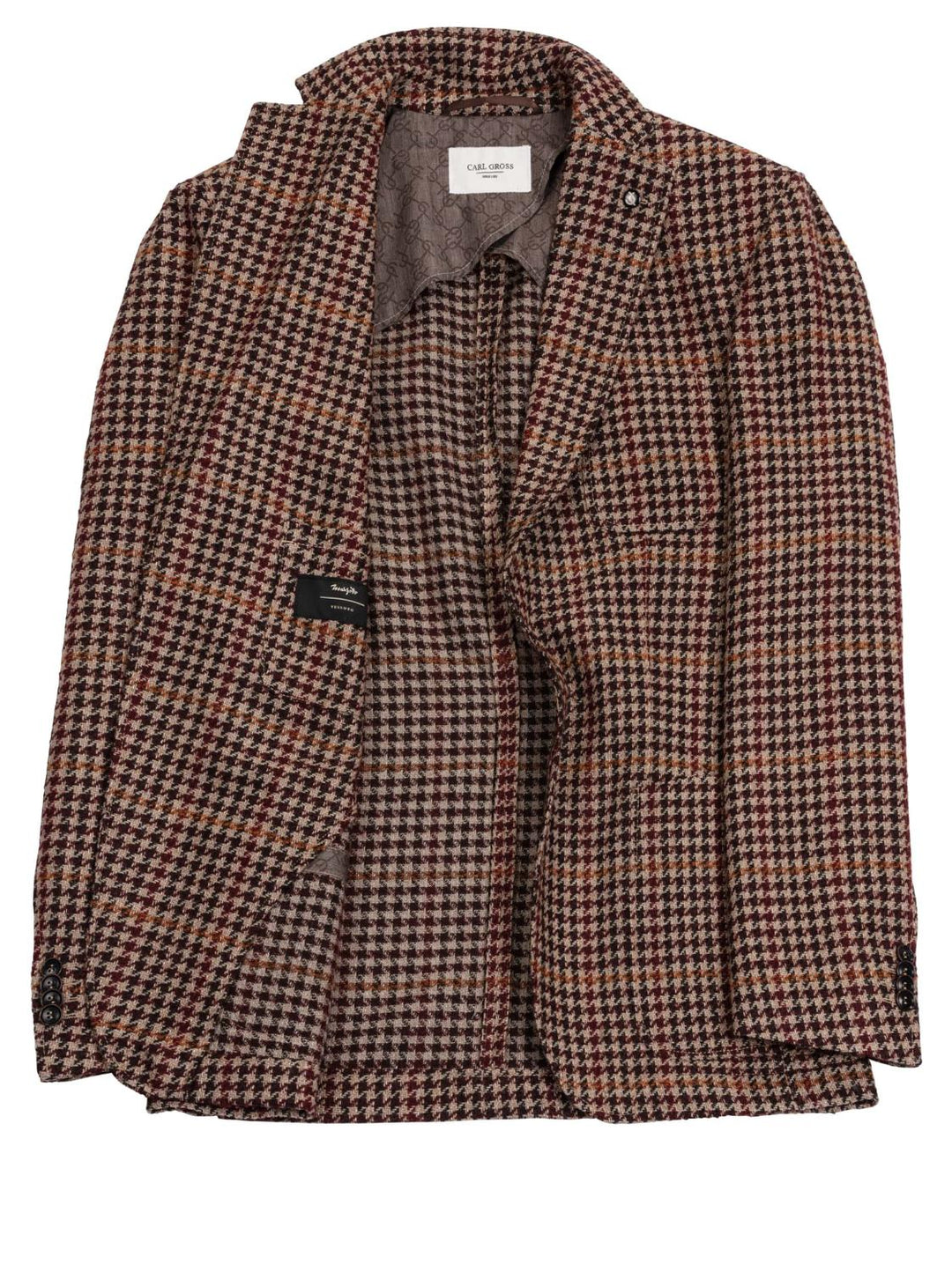 Carl Gross colbert-70% wol, 16% polyacryl, 9% polyester, 5% polyamide-HEREN PAKKEN & COLBERTS-Bordeaux