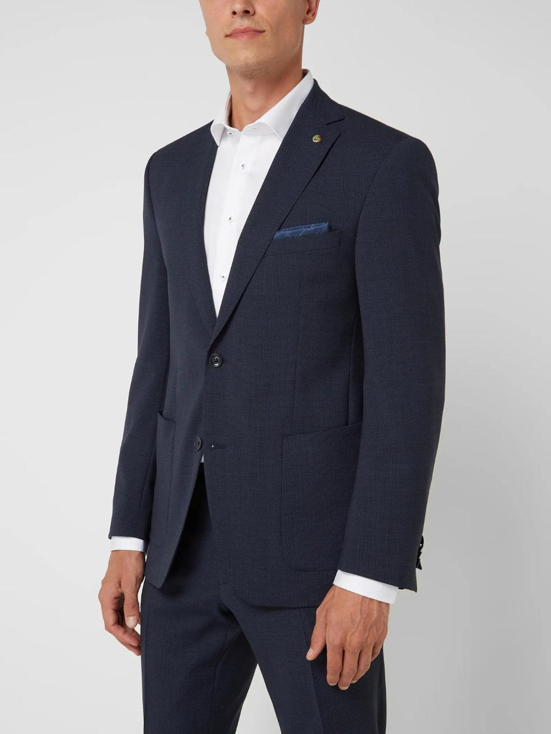 Carl Gross colbert SOEREN-100% wol-HEREN PAKKEN & COLBERTS-Blauw