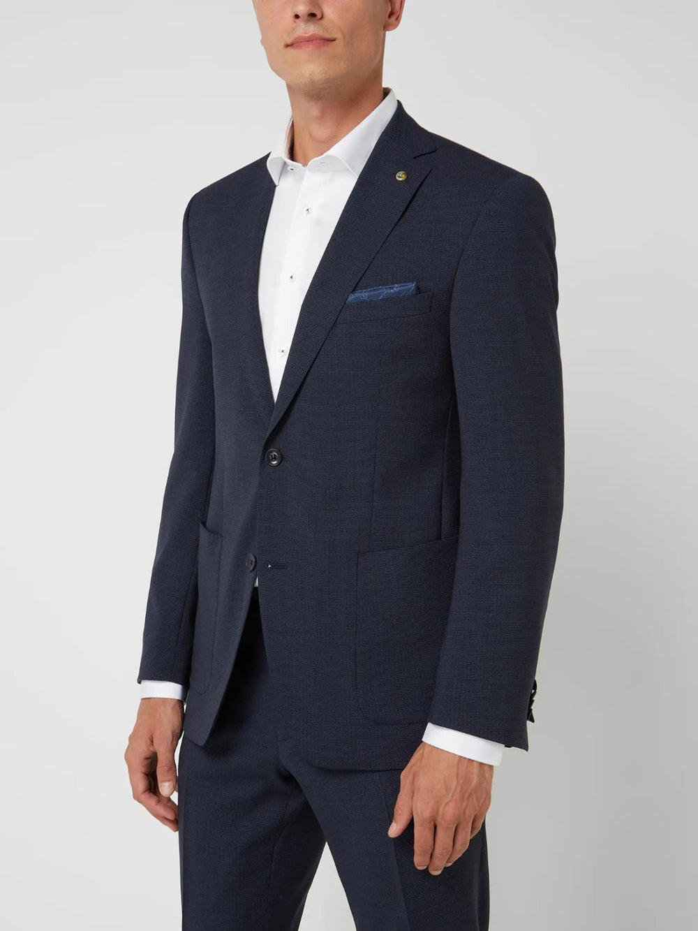 Carl Gross colbert SOEREN-100% wol-HEREN PAKKEN & COLBERTS-Blauw