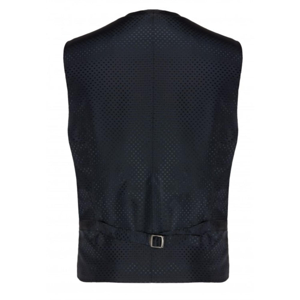 Carl Gross gilet-100% viscose<br />100% scheerwol-HEREN PAKKEN & COLBERTS-Blauw