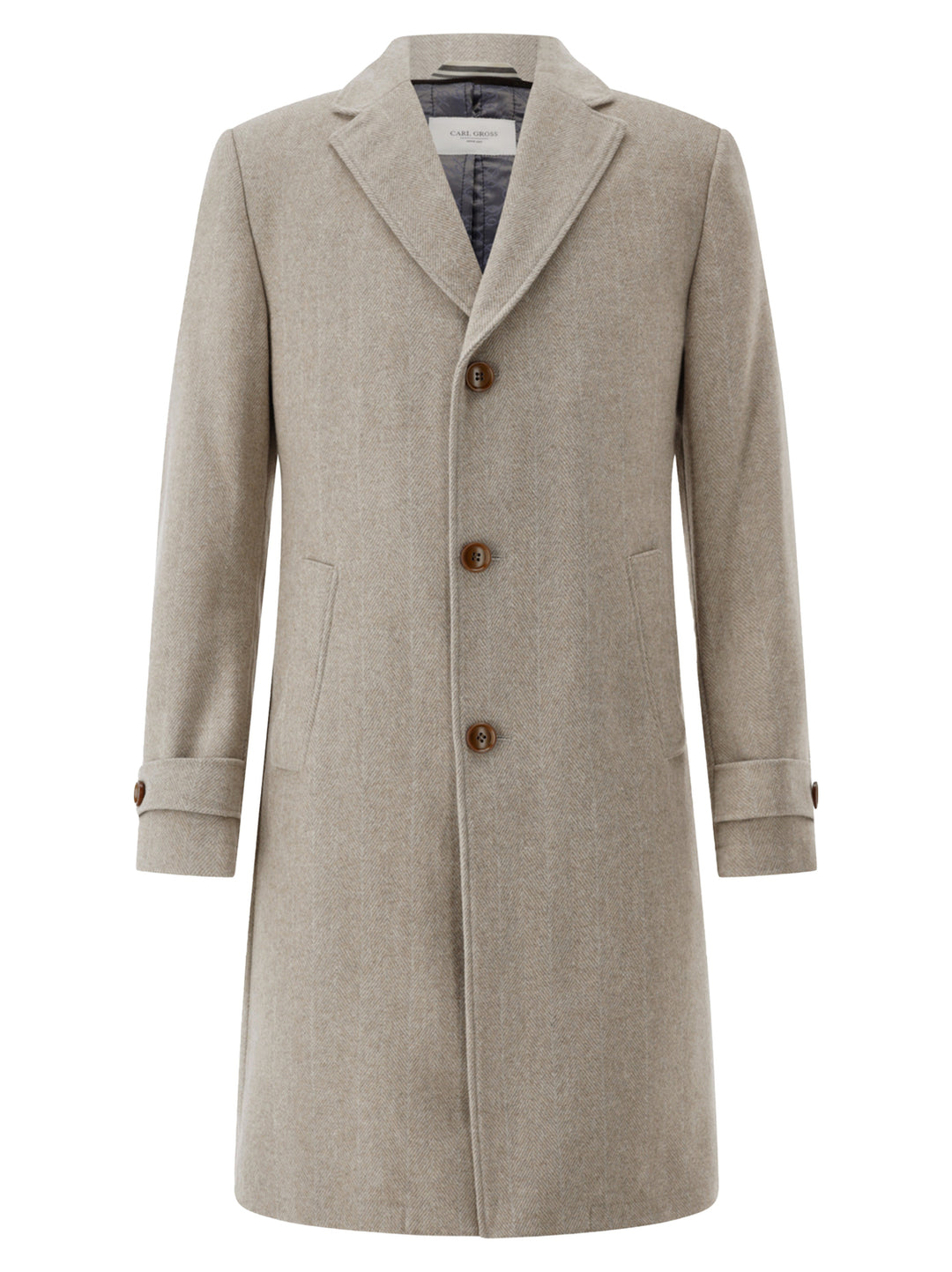 Carl Gross Jas Raxton – Beige-70% Polyesther-termic, 20% wol, 10% AF-HEREN JASSEN & JACKS-Beige