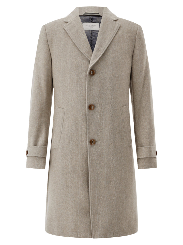 Carl Gross Jas Raxton – Beige-70% Polyesther-termic, 20% wol, 10% AF-HEREN JASSEN & JACKS-Beige