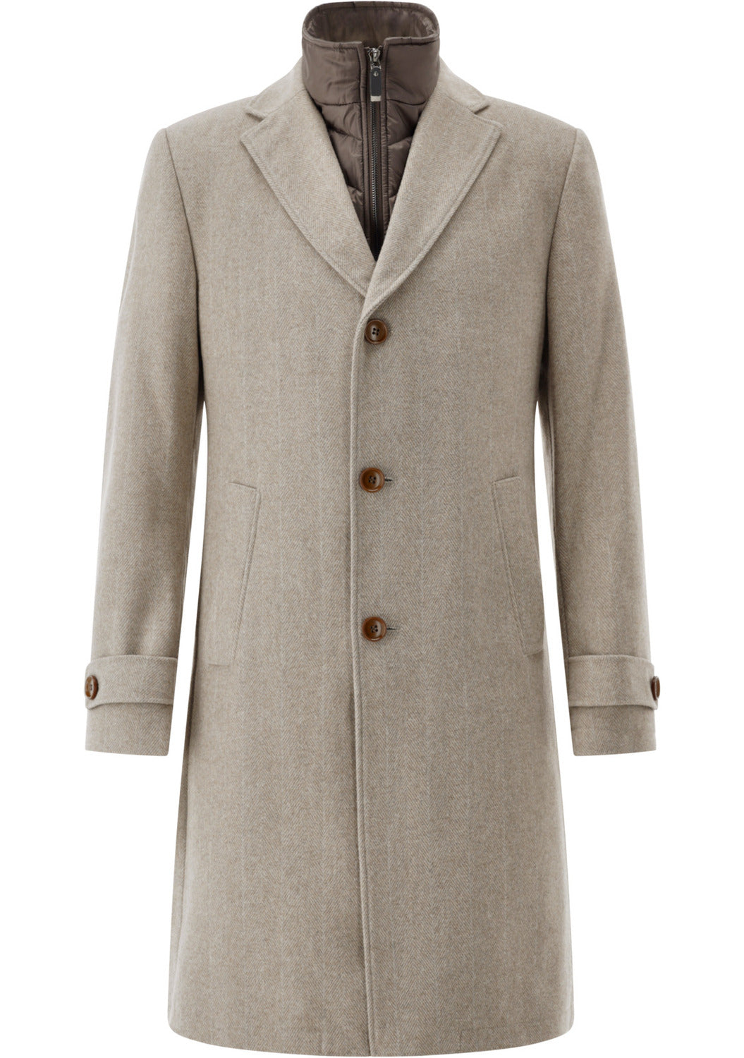 Carl Gross Jas Raxton – Beige-70% Polyesther-termic, 20% wol, 10% AF-HEREN JASSEN & JACKS-Beige