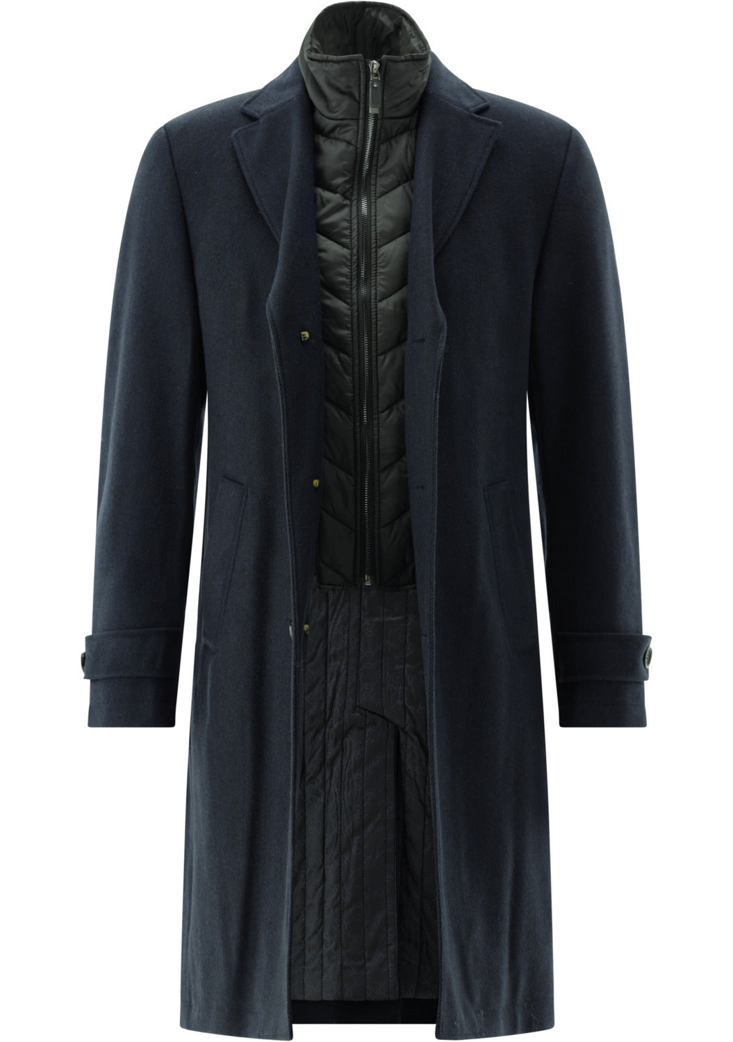 Carl Gross Jas Raxton – Blauw-70% Polyesther-termic, 20% wol, 10% AF-HEREN JASSEN & JACKS-Blauw