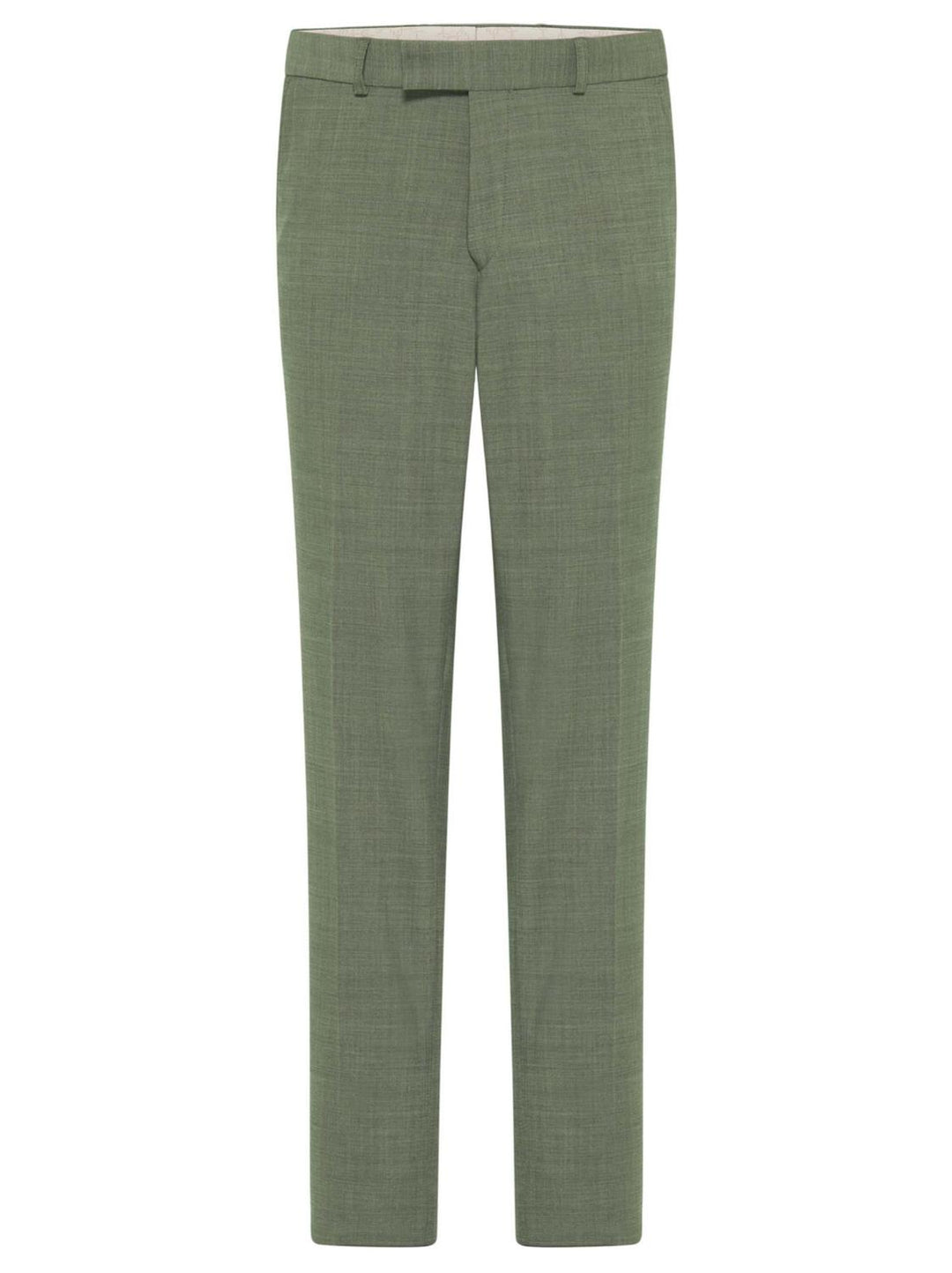 Carl Gross pantalon SENDRIK-52% polyester, 43% wol, 5% elasthaan-HEREN PAKKEN & COLBERTS-Groen