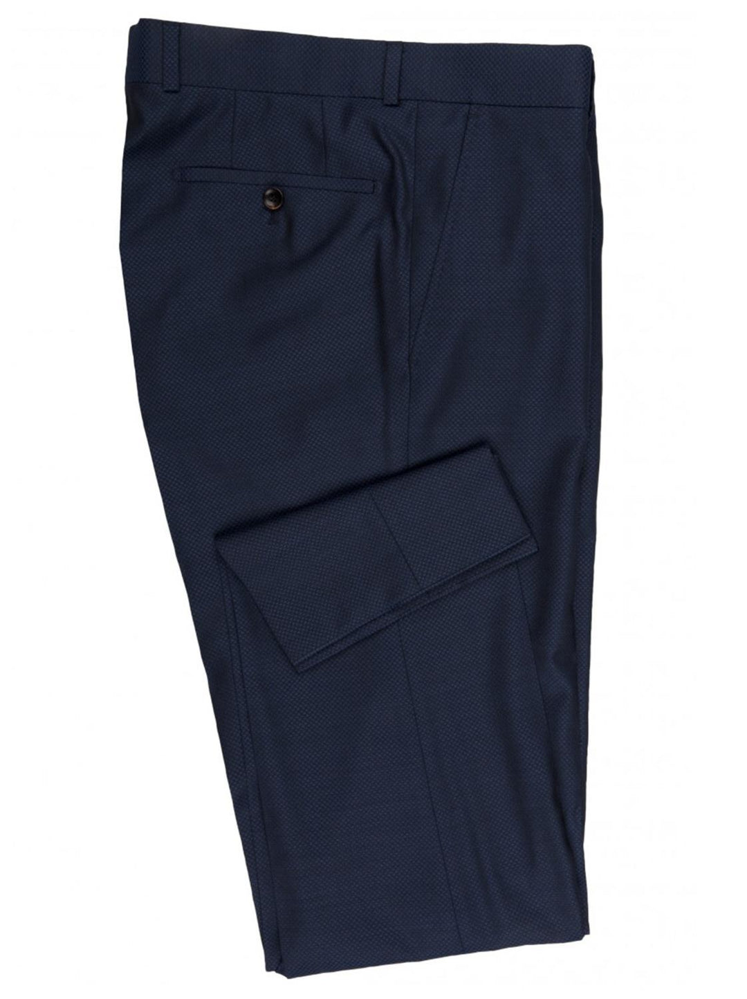 Carl Gross pantalon Steve-100% Zuivere scheerwol-HEREN PAKKEN & COLBERTS-Blauw