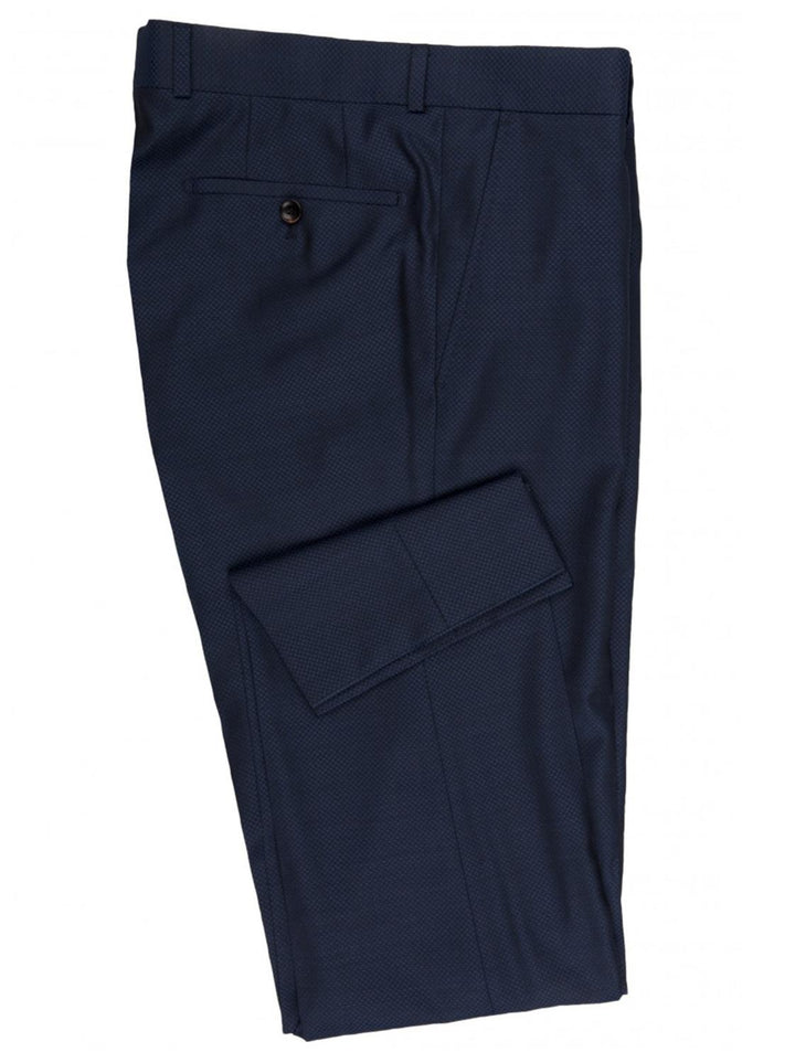 Carl Gross pantalon Steve-100% Zuivere scheerwol-HEREN PAKKEN & COLBERTS-Blauw