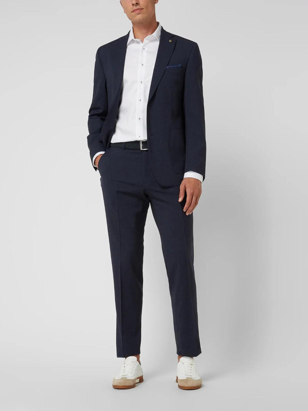 Carl Gross pantalon SVEN-100% wol-HEREN PAKKEN & COLBERTS-Blauw