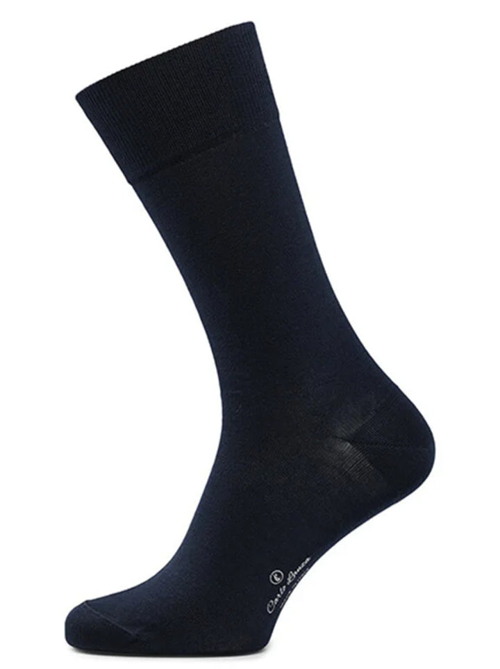 Carlo Lanza donkerblauwe sokken-80% Egyptisch katoen | 16% Polyamide | 4% Elasthan-HEREN ONDER- EN BADMODE-Blauw