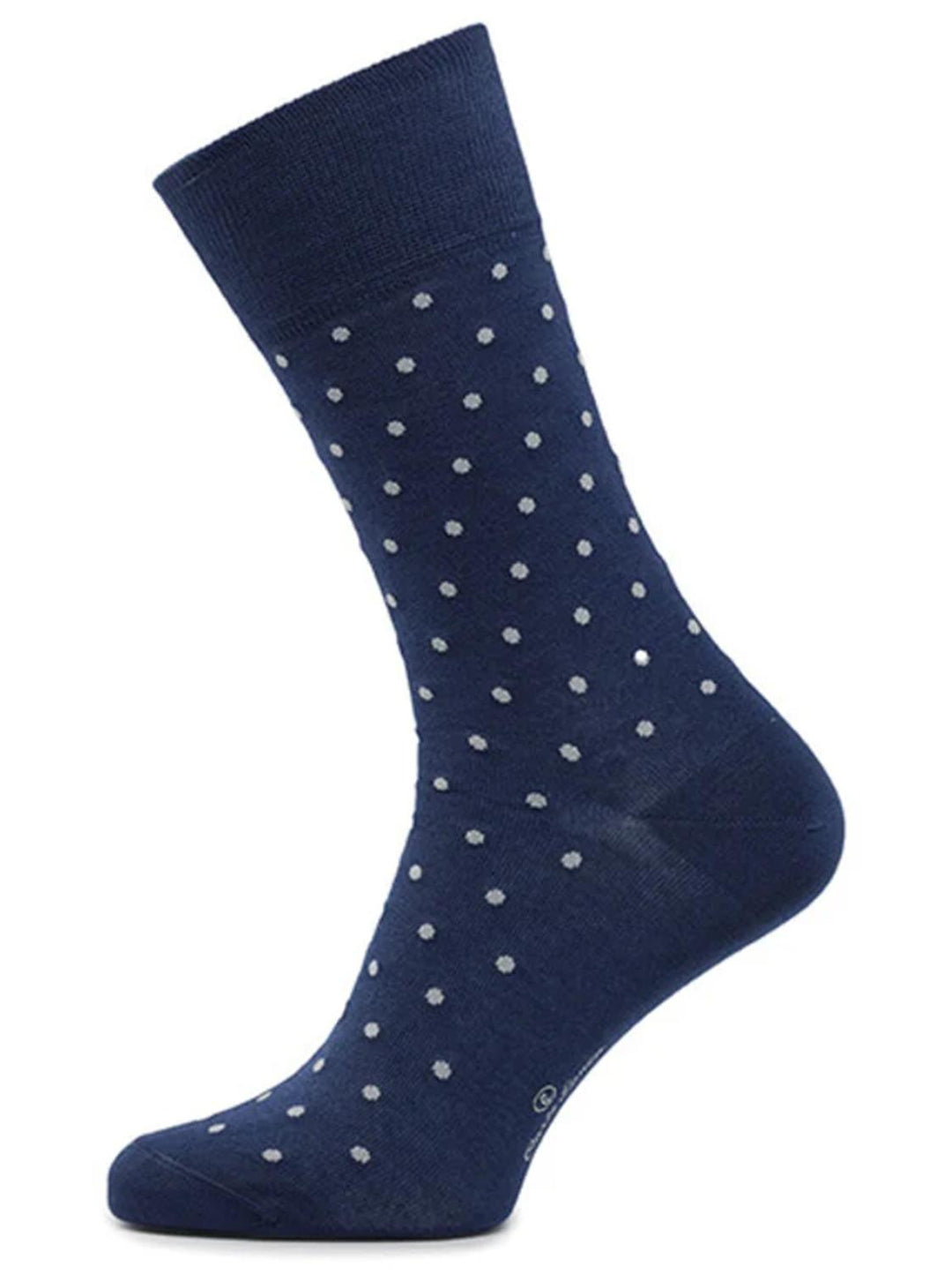 Carlo Lanza donkerblauwe stip sokken-80% katoen, 15% polyamide, 5% elasthaan-HEREN ONDER- EN BADMODE-Blauw