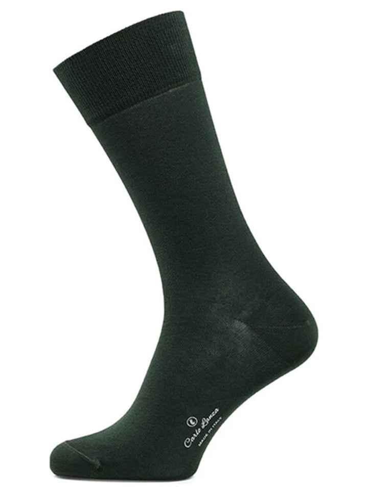 Carlo Lanza flessengroene sokken-80% Egyptisch katoen | 16% Polyamide | 4% Elasthan-HEREN ONDER- EN BADMODE-Groen